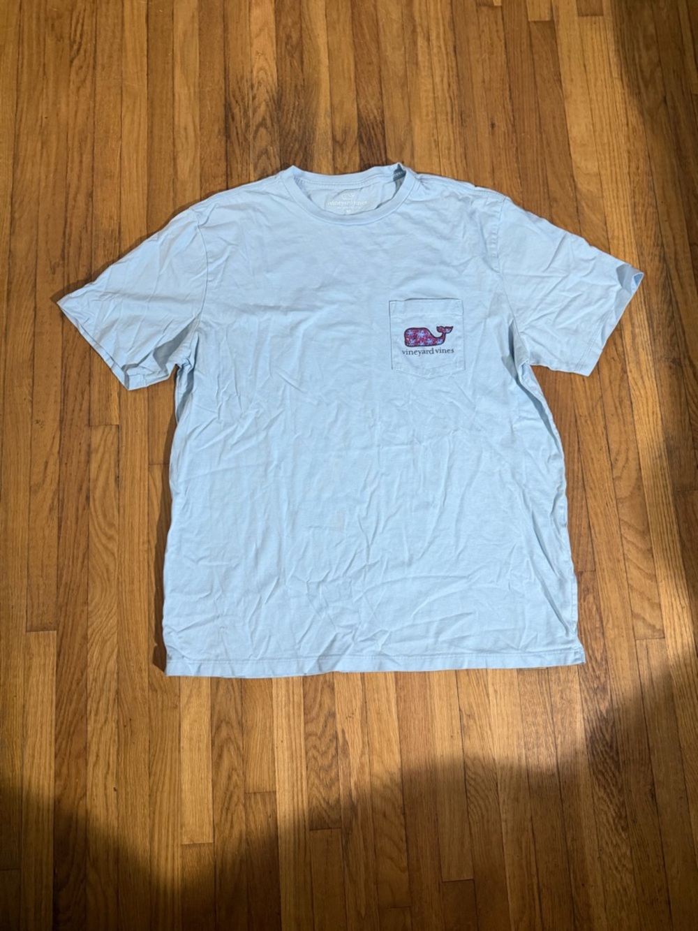 Vineyard Vines Men's Medium Light Blue Pocket T-Shirt